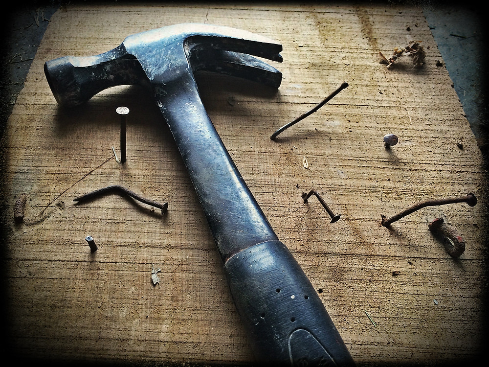 hammer a bent nail