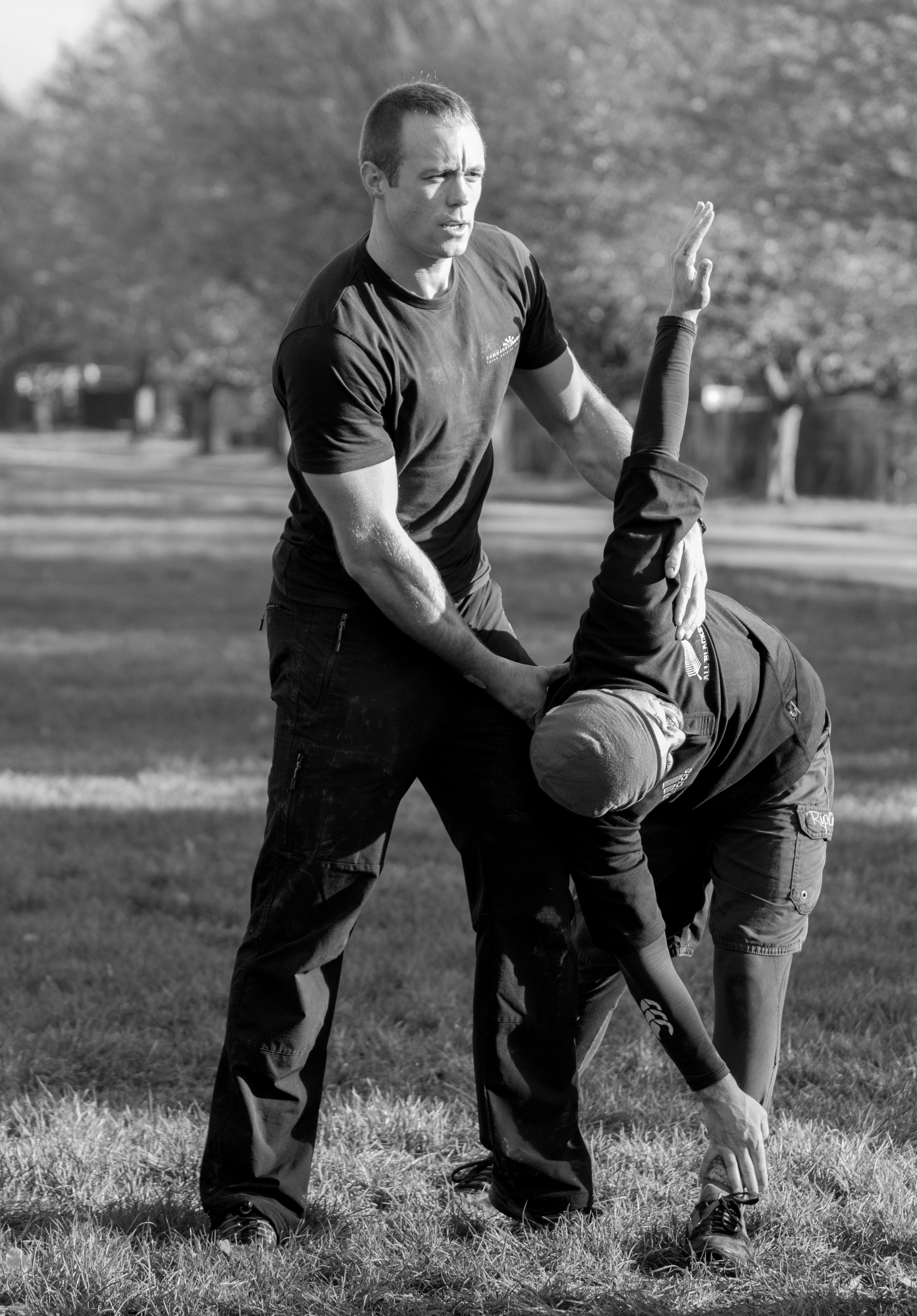 Me stretching Kiwi